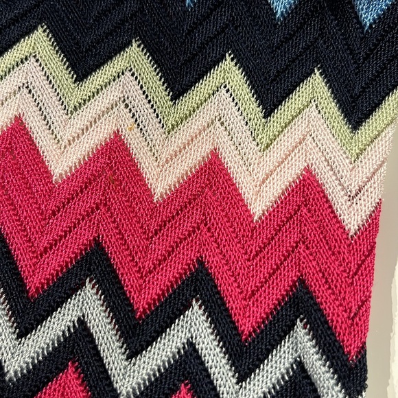 Missoni Pink and Navy Chevron Knit T-Shirt - Picture 5 of 8
